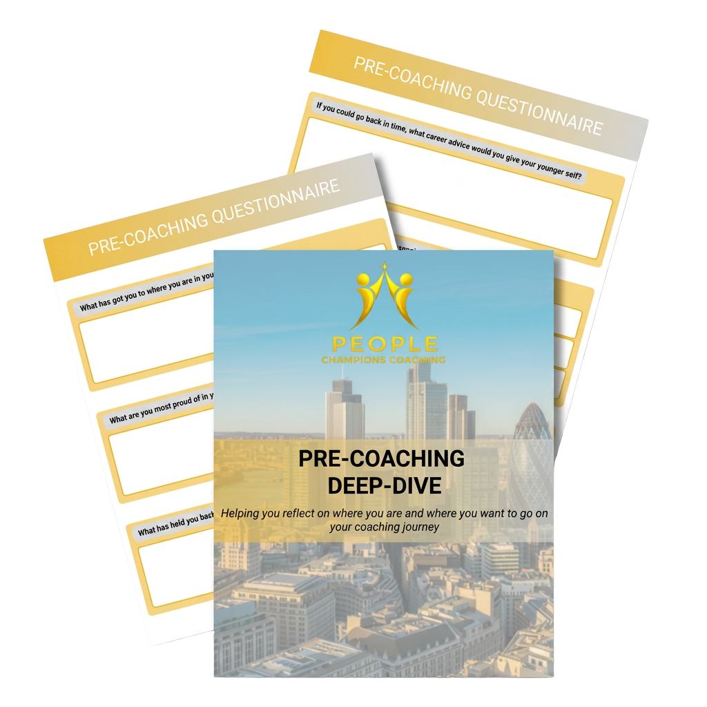 Pre-coaching deep dive questionnaire booklet